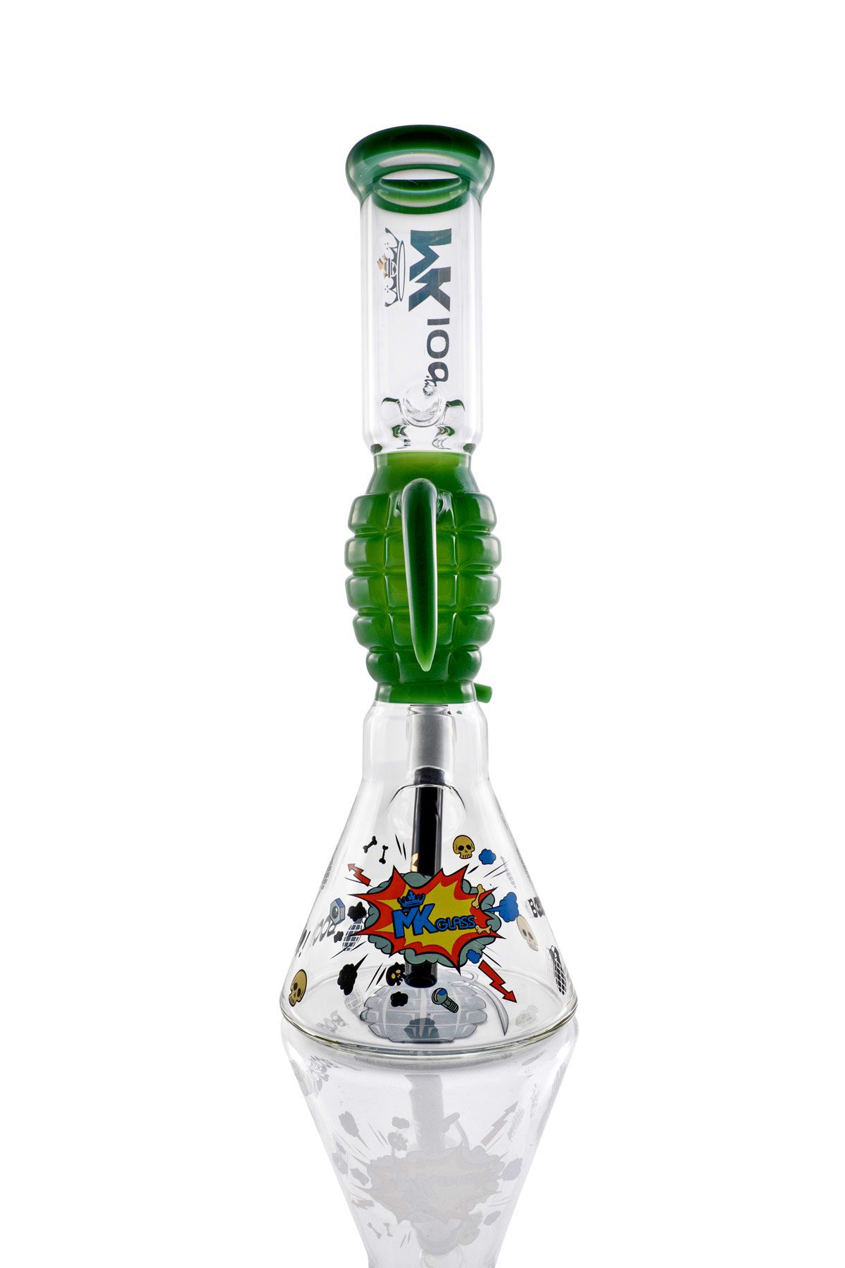 Wholesale 14 Inches Holographic Rainbow Beaker Bong With 14mm Bowl