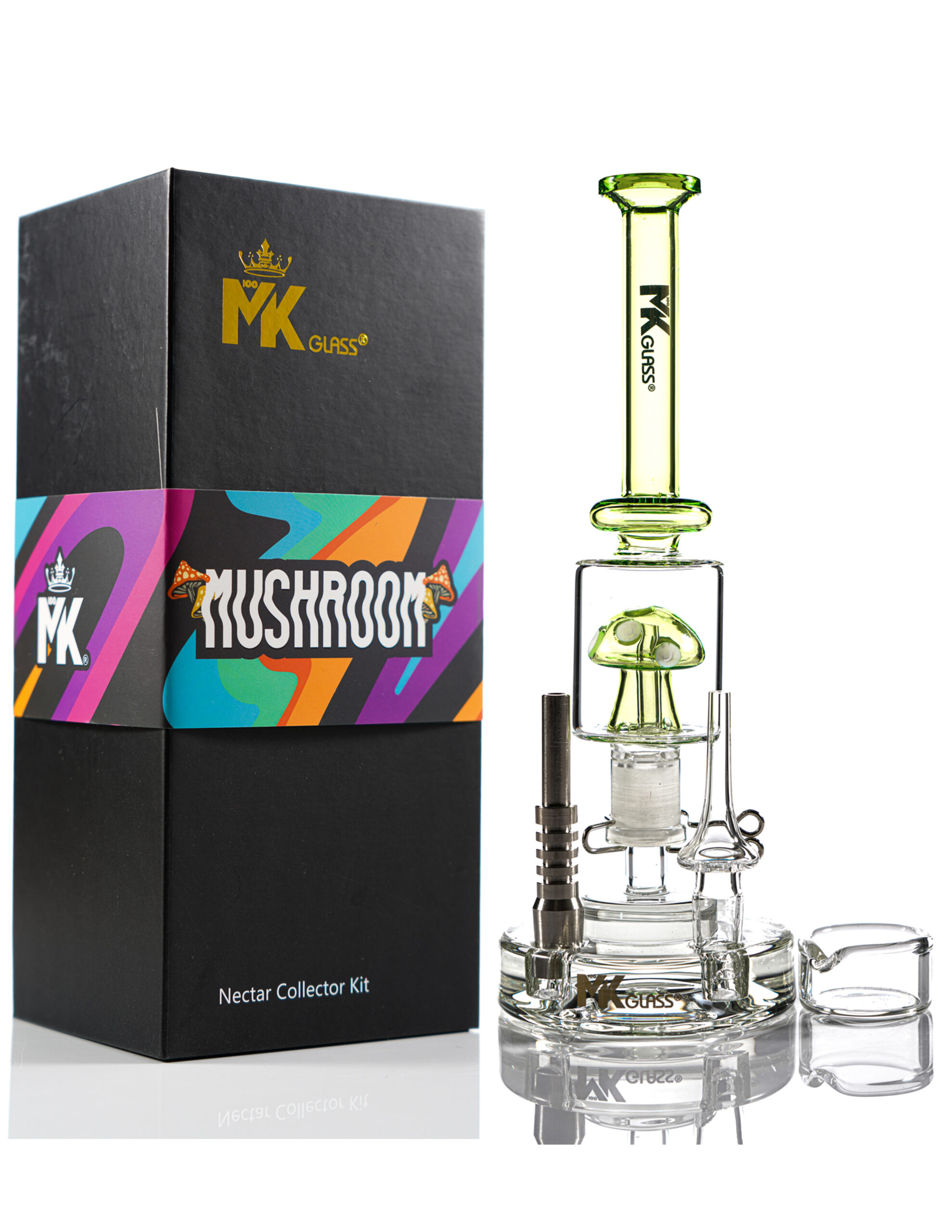 Magic Mushroom Dab Honey Straw, by MK100 Glass – BKRY Inc.