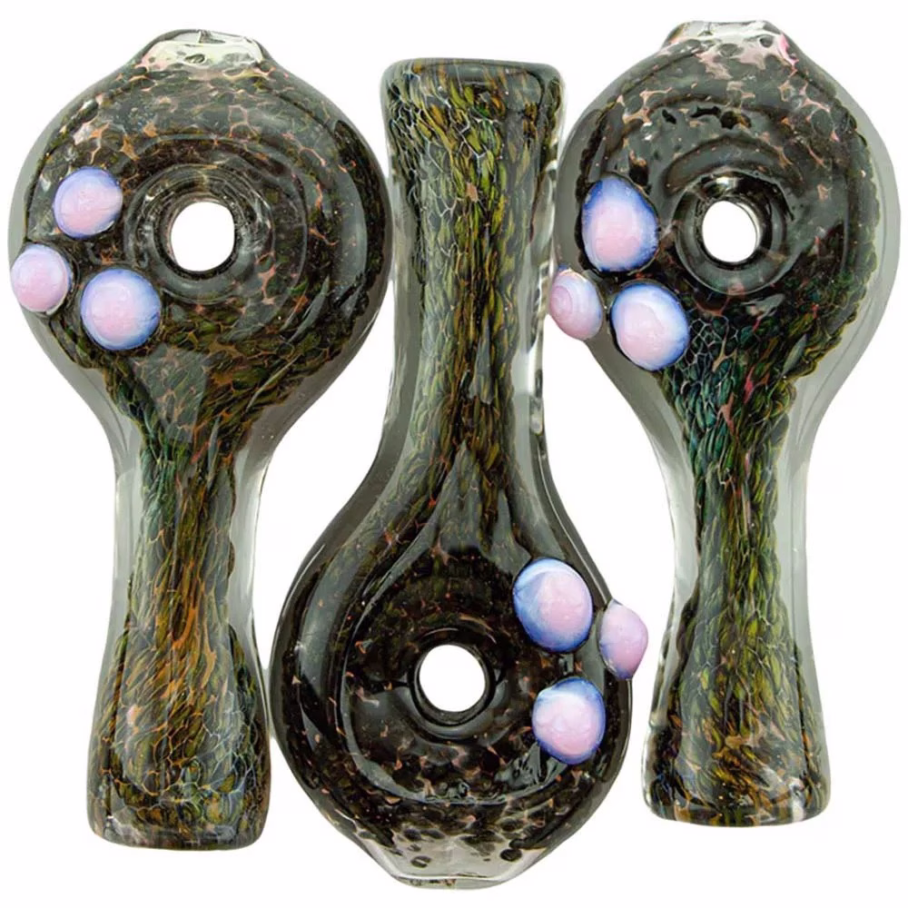 CH32-2.5″ Green Three Dot Chillum